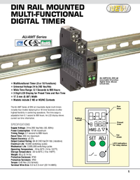 Thumbnail of document Data Sheet - AU-A<T12-S1 DIN Rail Mounted Multi-Functional Digital Timer